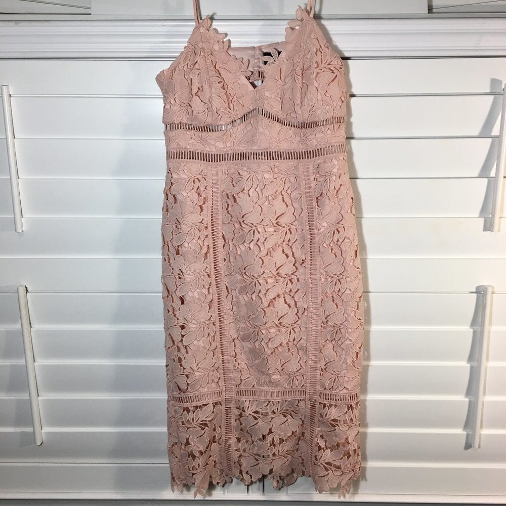 'Bardot' Lace Midi Body-con Pencil Dress